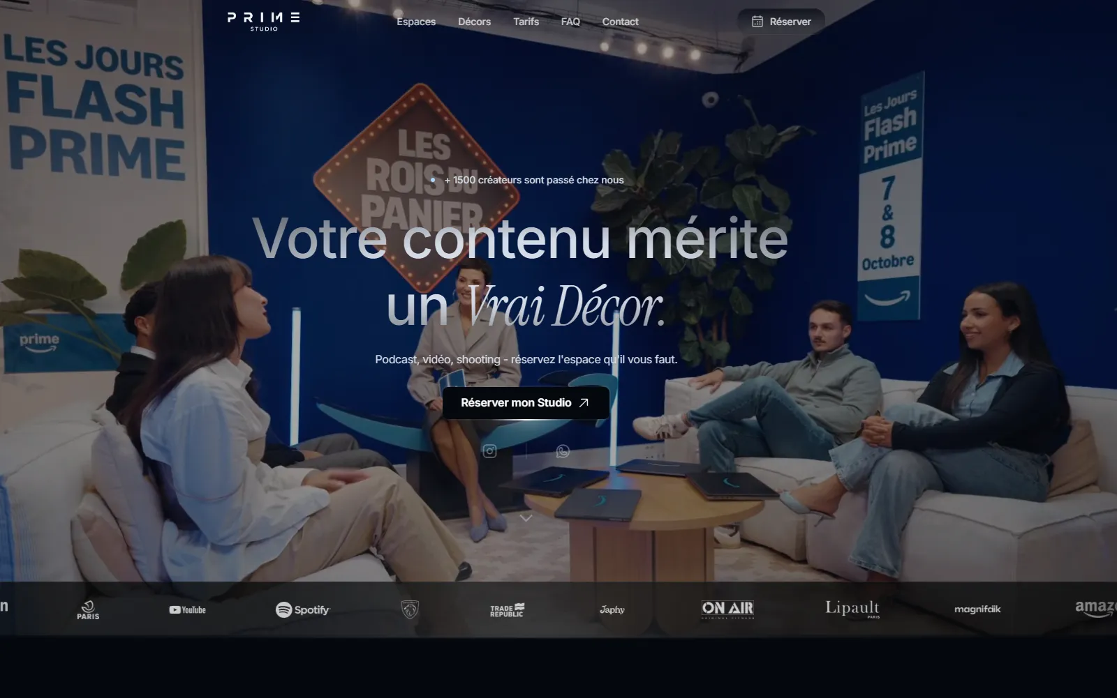 Capture du site Prime Studio